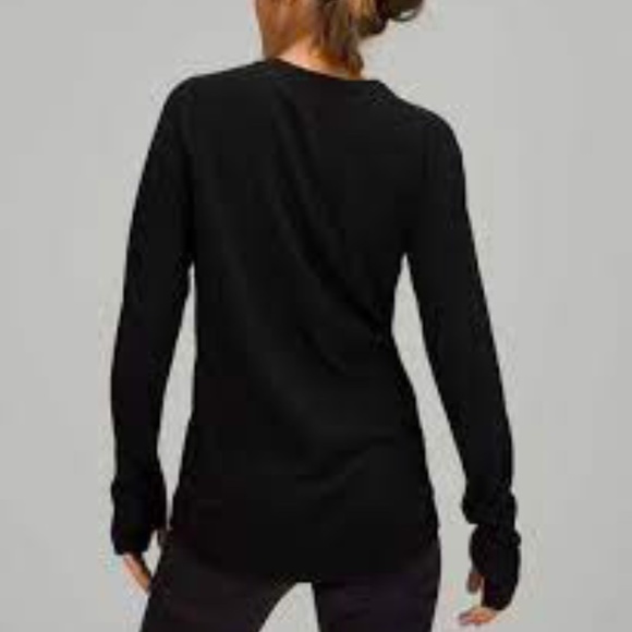 Lululemon Lightweight Boolux Sweater Black Women Size 4- 6? - Picture 1 of 11